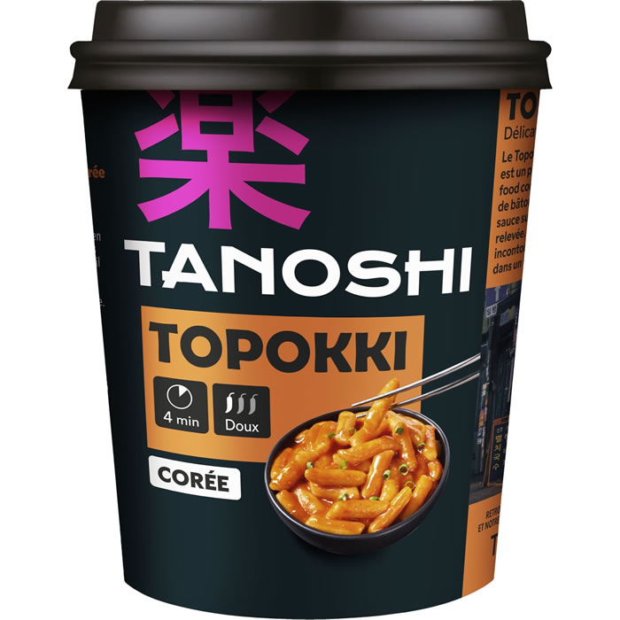 TANOSHI Corée Gâteaux de riz topokki avec sauce pimentée douce
