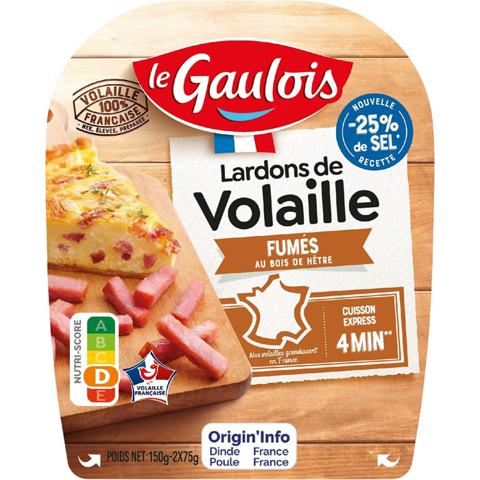 LE GAULOIS Lardons fumés au bois de hêtre à la volaille