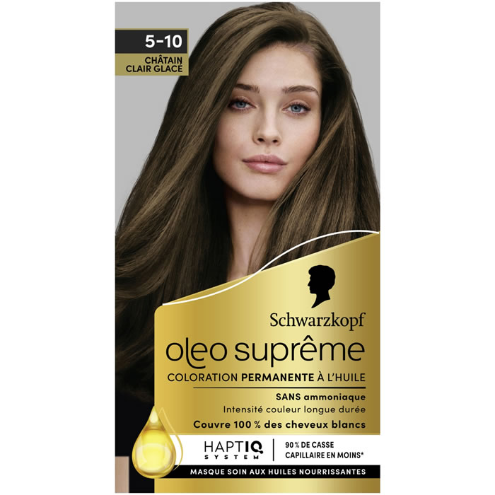 SCHWARZKOPF Oleo Suprême Coloration permanente à l'huile 510 châtain clair glace