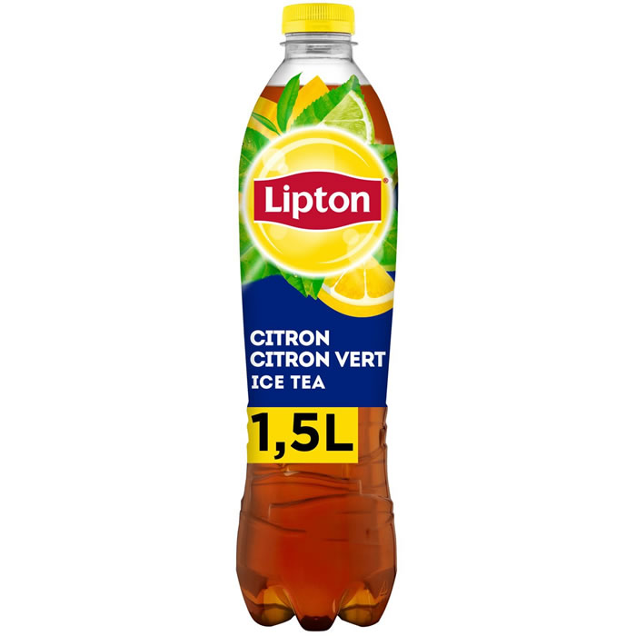LIPTON Ice Tea Thé glacé aromatisé au citron jaune et vert