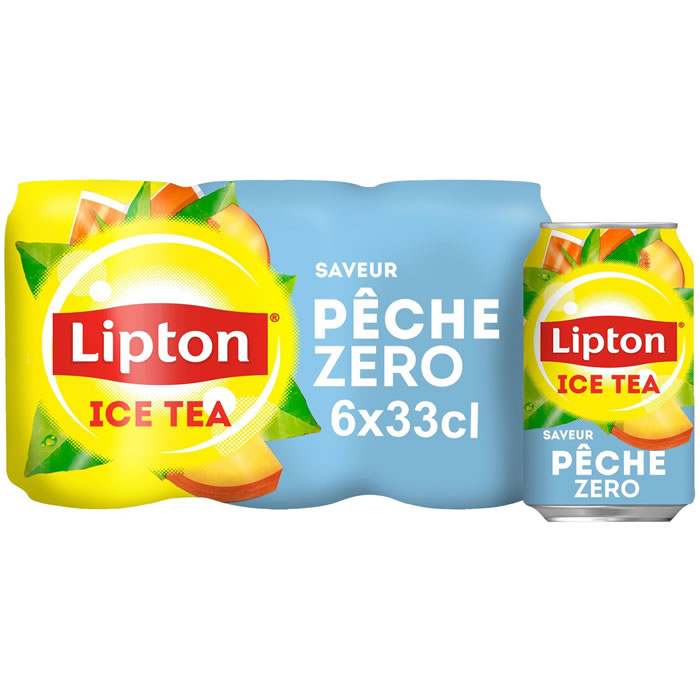 LIPTON Ice Tea Zéro Thé glacé aromatisé à la pêche sans sucres