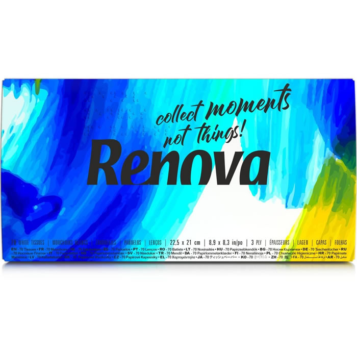 RENOVA Mouchoirs boîte ultra doux et absorbants 3 épaisseurs