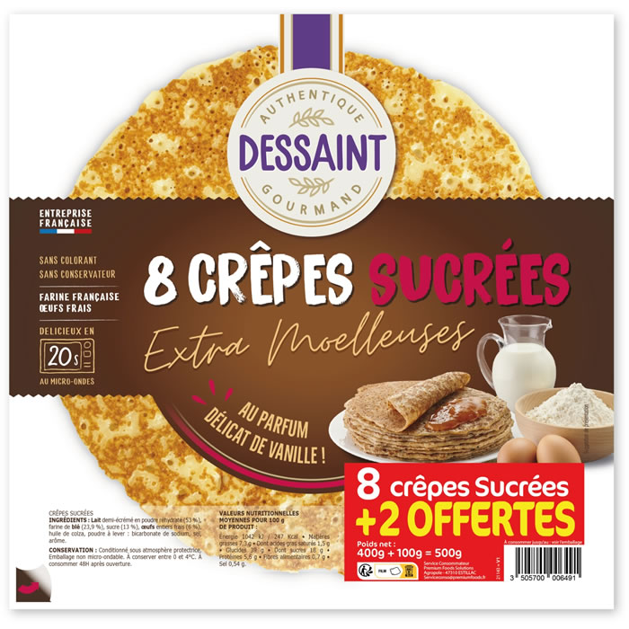 DESSAINT TRAITEUR Crêpes sucrées à la vanille