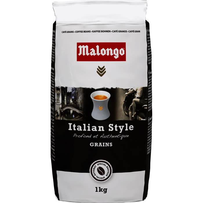 MALONGO : Italien Style - Café en grains - chronodrive