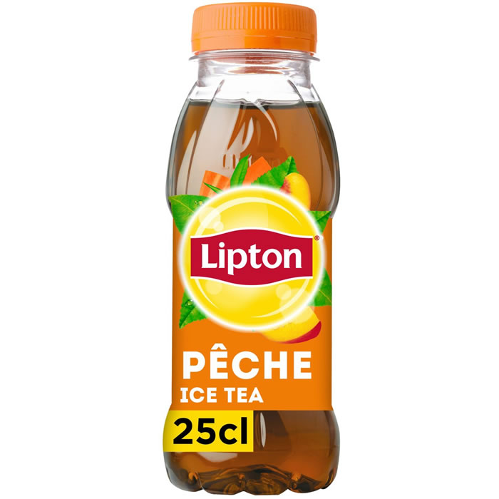LIPTON Ice Tea Thé noir glacé aromatisé à la pêche