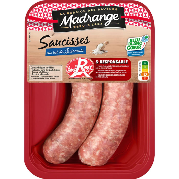MADRANGE Saucisses au sel de Guérande label rouge
