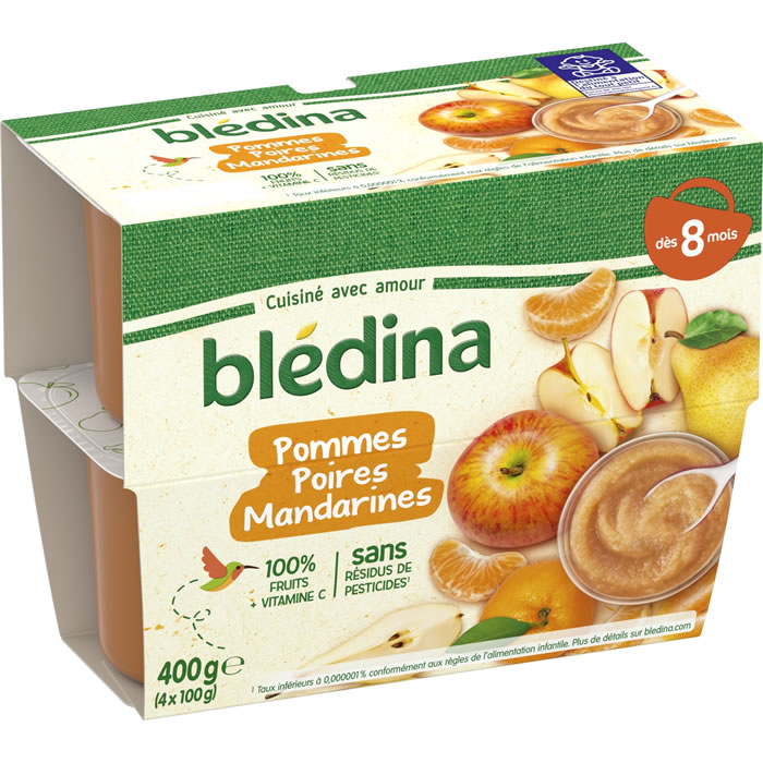 BLEDINA Pommes, poires et mandarines dès 8 mois
