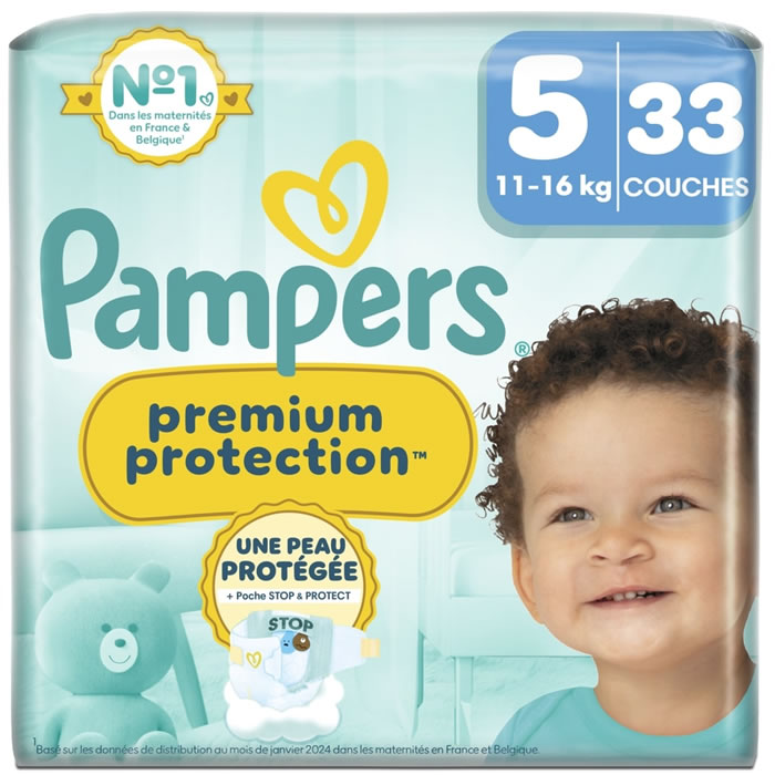 PAMPERS Premium Protection Couches taille 5 (11-16 kg)