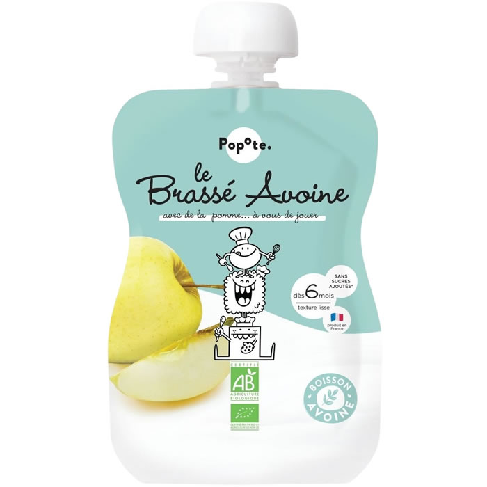 POPOTE Dessert végétal brassé avoine et pomme dès 6 mois bio