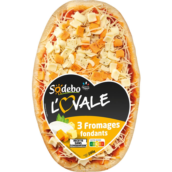 SODEBO L'Ovale Pizza aux 3 fromages