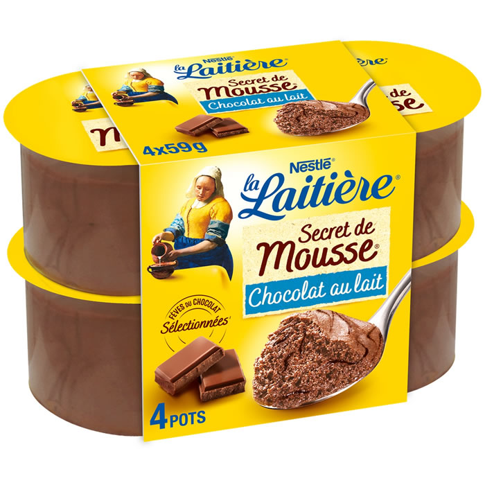 LA LAITIERE Secret de Mousse Mousse au chocolat au lait