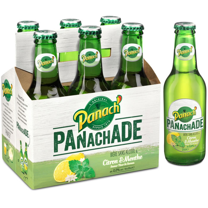 PANACH' Bière sans alcool au citron et à la menthe