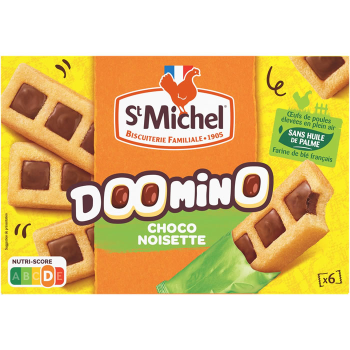 ST MICHEL Doomino Gâteaux nappés au chocolat et noisette