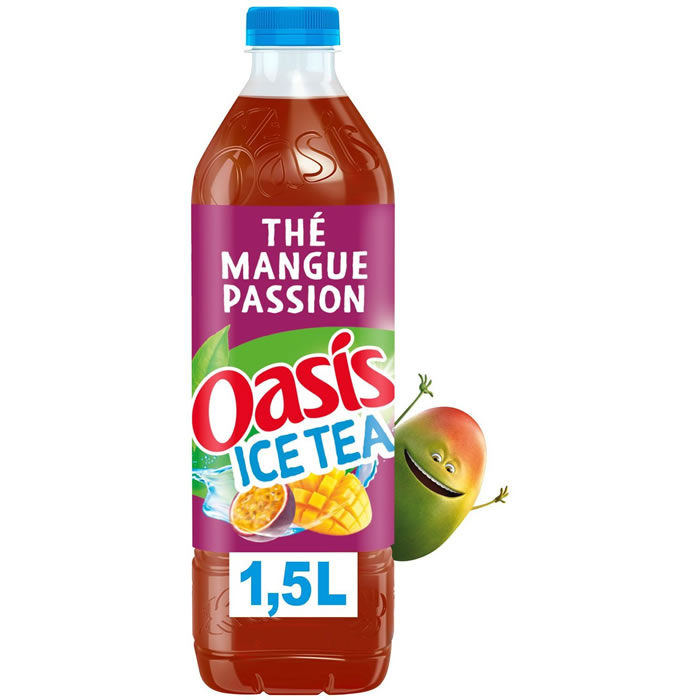 OASIS Ice Tea Thé noir glacé aromatisé à la mangue