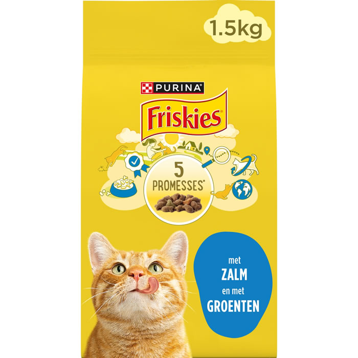 PURINA Friskies Croquettes au saumon pour chat