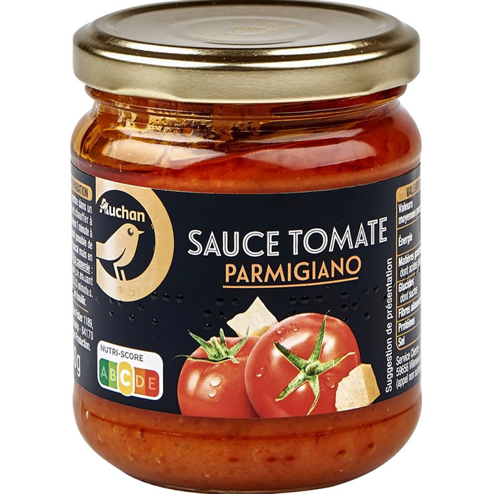 AUCHAN Gourmet Sauce tomate cuisinée au parmesan