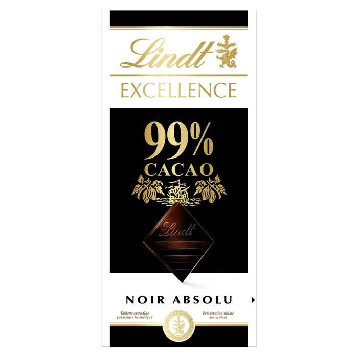 LINDT Excellence Tablette de chocolat noir 99%