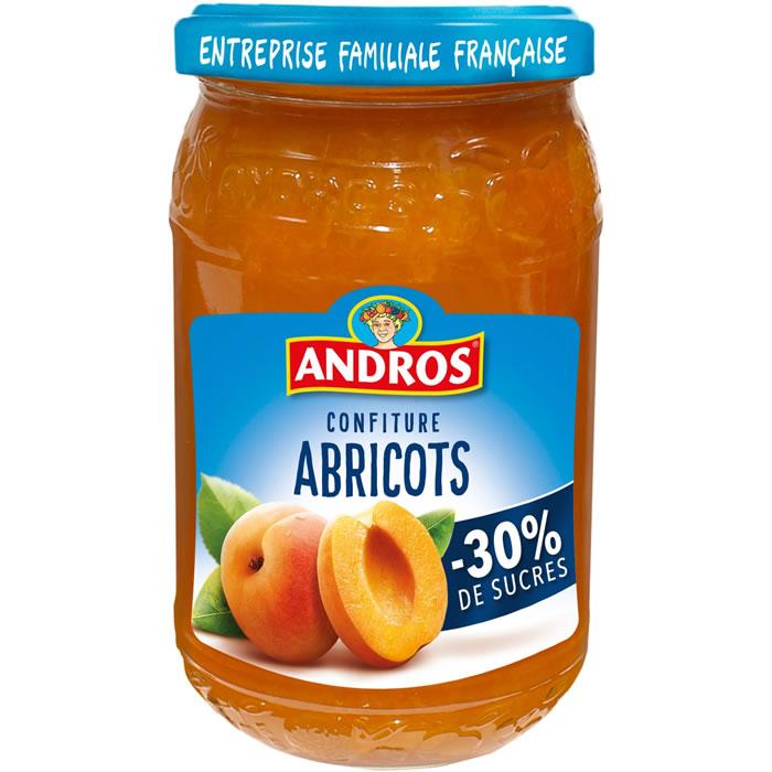 ANDROS Confiture d'abricots allégée en sucres