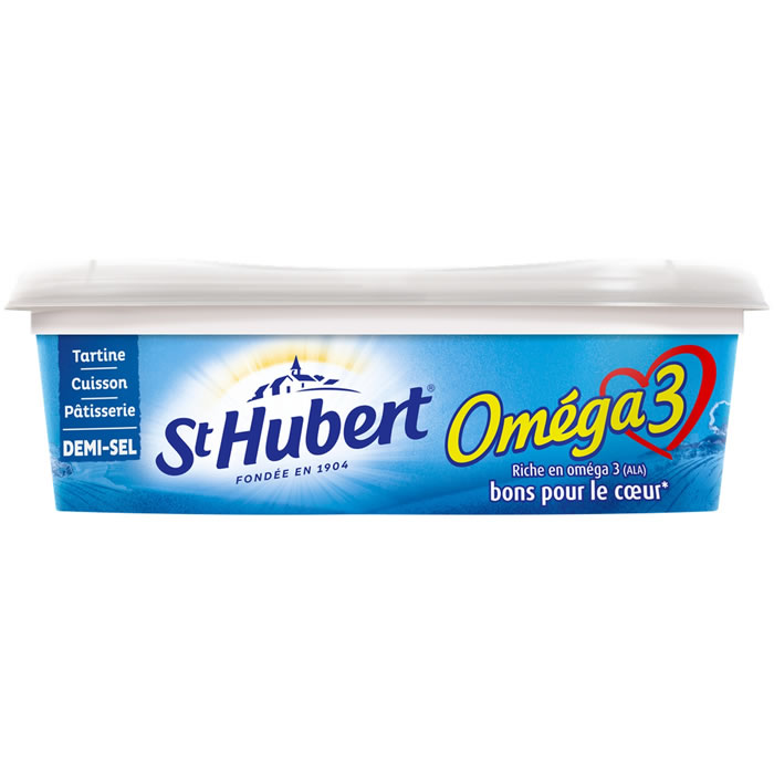 ST HUBERT Oméga 3 Margarine demi-sel pour tartine et cuisson