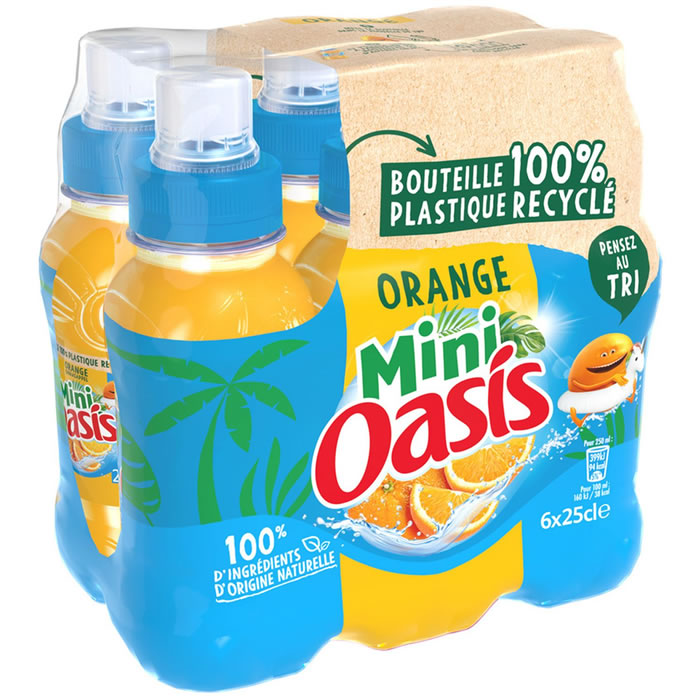 OASIS Pocket Boisson à l'orange avec un bouchon sport