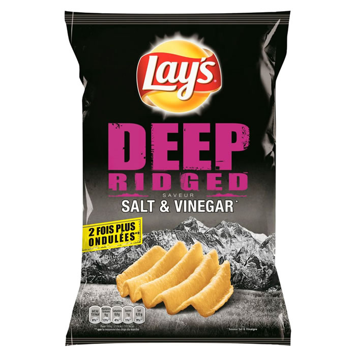 LAY'S Deep Ridged Chips ondulées saveur sel et vinaigre