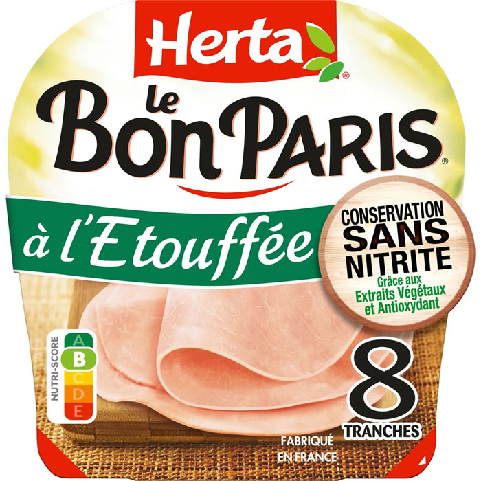 HERTA Le Bon Paris Jambon cuit à l'étouffée sans nitrite