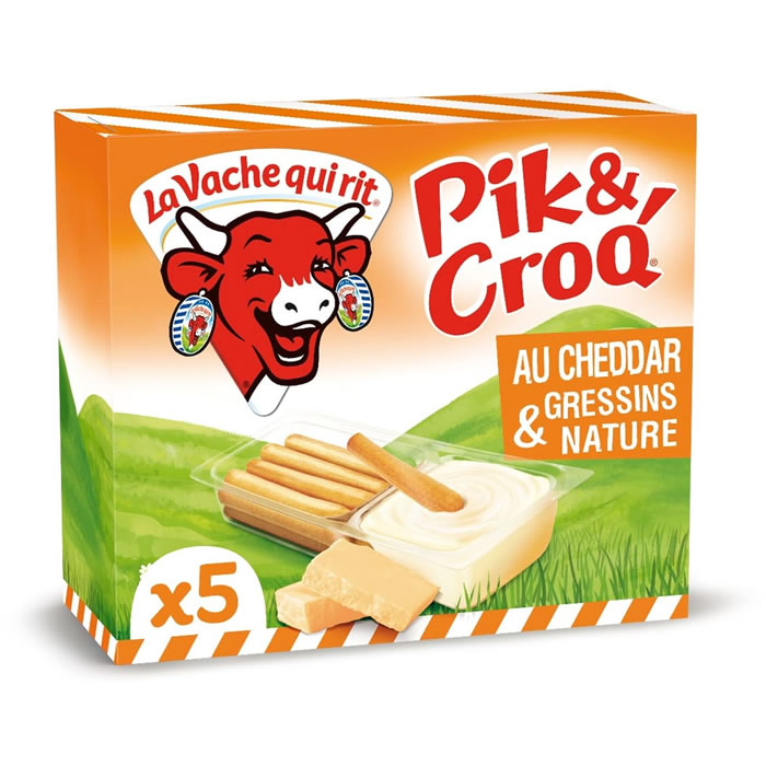 LA VACHE QUI RIT Pik & Croq Spécialité fromagère fondue au cheddar et gressins