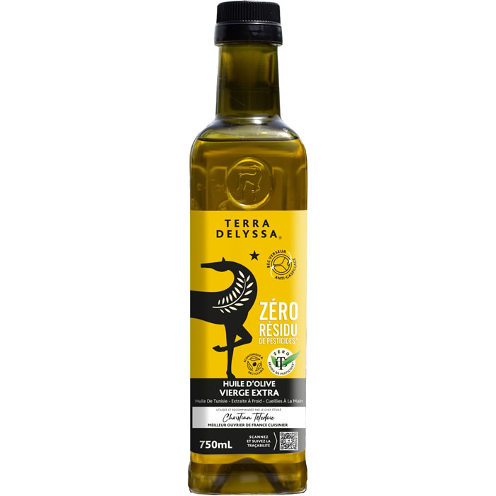 TERRA DELYSSA Huile d'olive vierge extra zéro résidu de pesticide