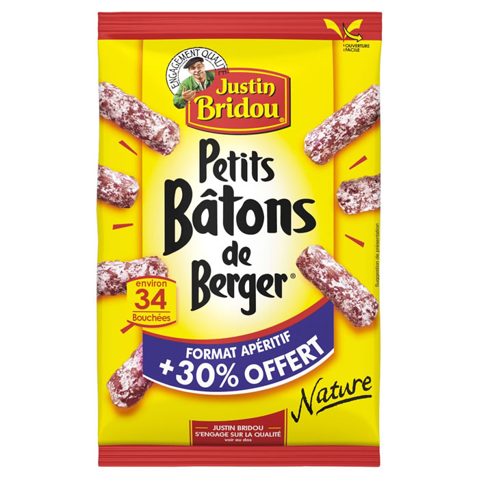 JUSTIN BRIDOU Petits B tons De Berger Mini Saucisson Sec 208 G justin-bridou-petits-b-tons-de-berger-mini-saucisson-sec-208-g