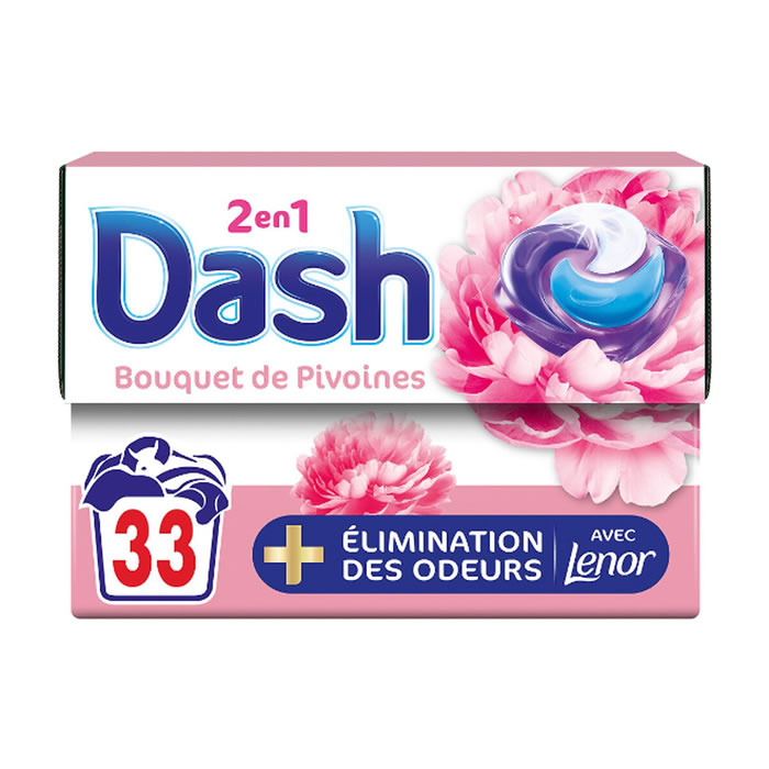 DASH Lessive capsules 2 en 1 bouquet de pivoines