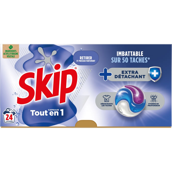 SKIP Hygiène Lessive capsules 3 en 1