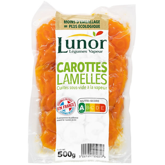 LUNOR Barquette de carottes cuites