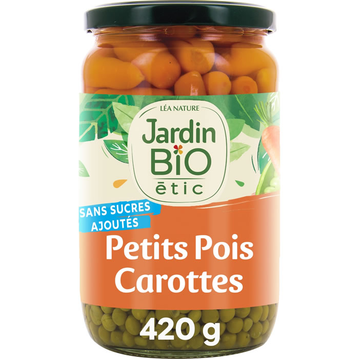 JARDIN BIO Étic Petits pois trés fins et carottes à l'étuvée bio