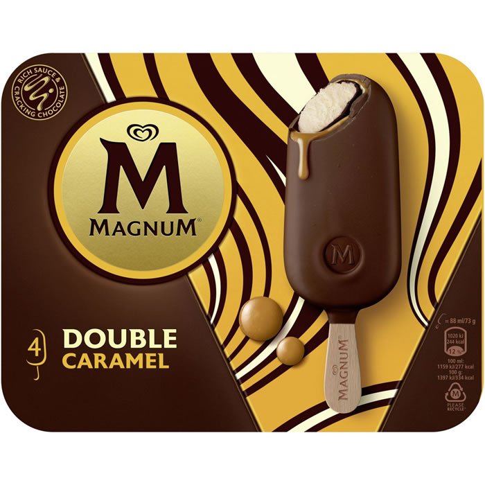 MAGNUM Double Bâtonnets glacés au double caramel