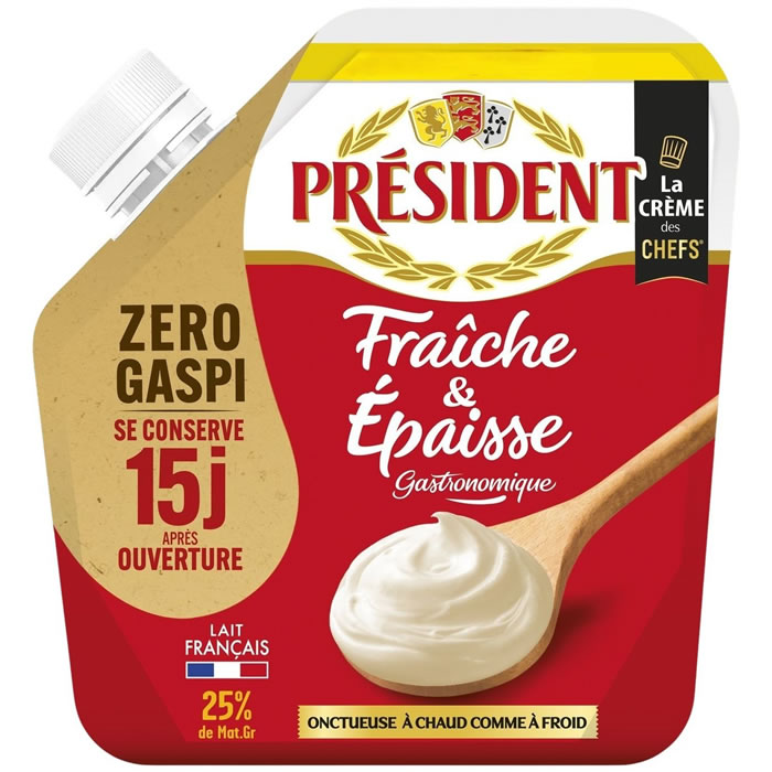 PRESIDENT Gastronomique Crème fraîche épaisse légère 25%