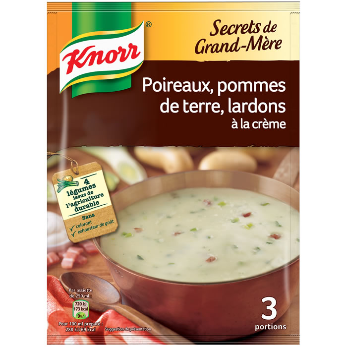 KNORR Soupe de poireaux, pommes de terre et lardons