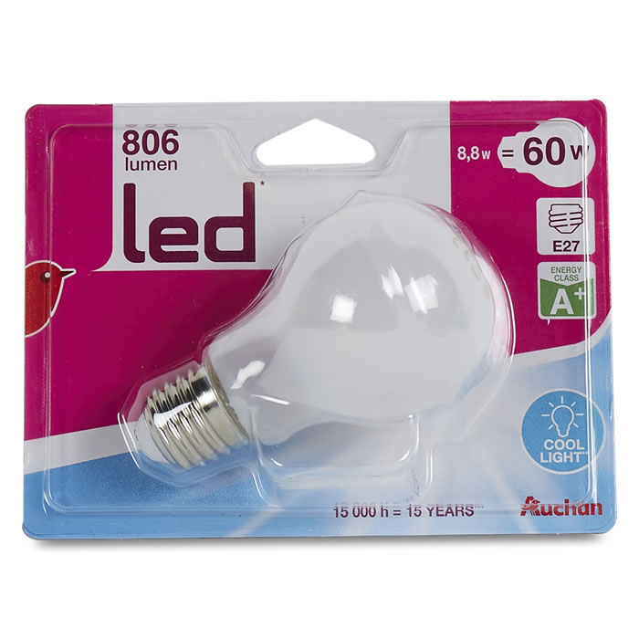 AUCHAN Ampoule LED Sphérique E27 60W