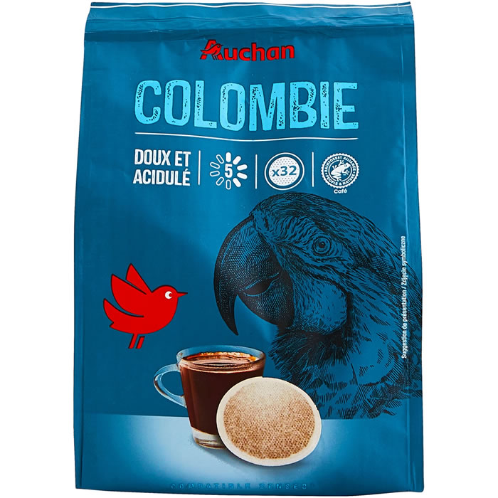 AUCHAN Sensation Colombie Dosettes de café N°5