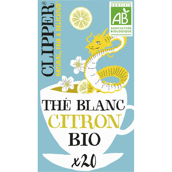CLIPPER® Thé blanc au citron bio