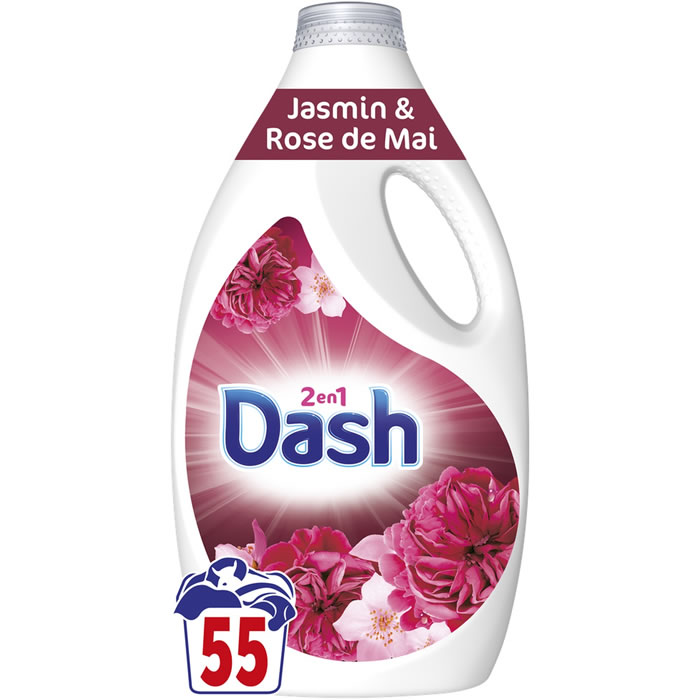 DASH Lessive liquide 2 en 1 jasmine et rose de mai