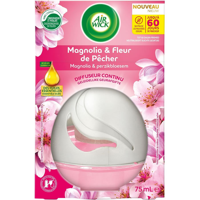 AIR WICK Diffuseur continu désodorisant magnolia et fleur de cerisier