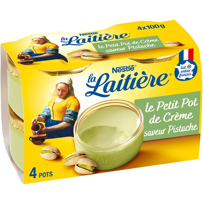 NESTLE La Laitière Petits pots de crème saveur pistache
