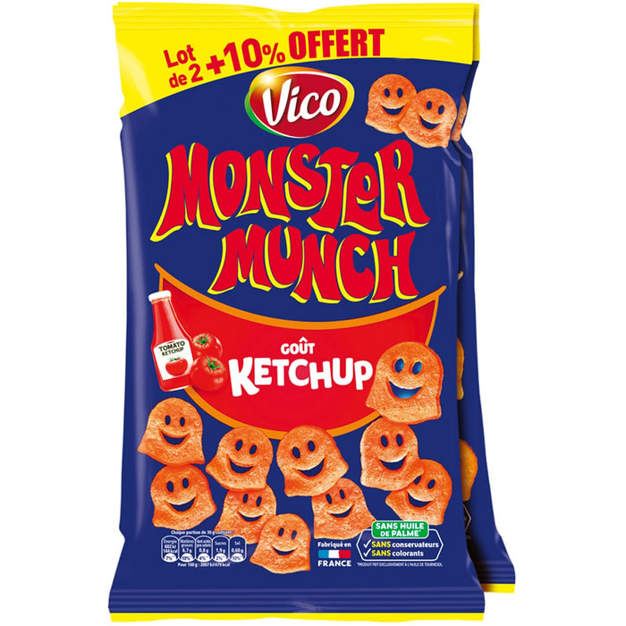 VICO Monster munch Chips soufflés saveur barbecue