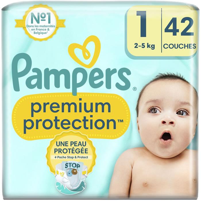 PAMPERS Premium Protection Couches taille 1 (2-5 kg)