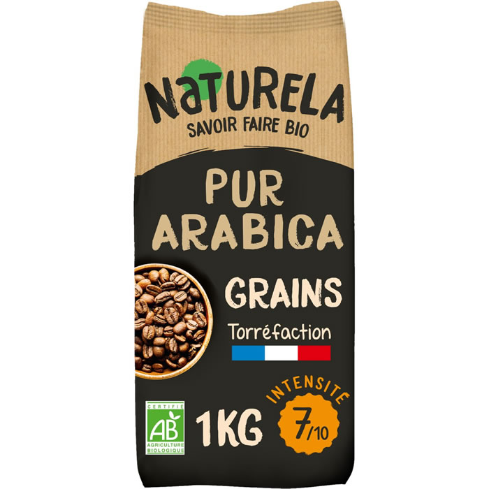 NATURELA Café en grains pur arabica bio