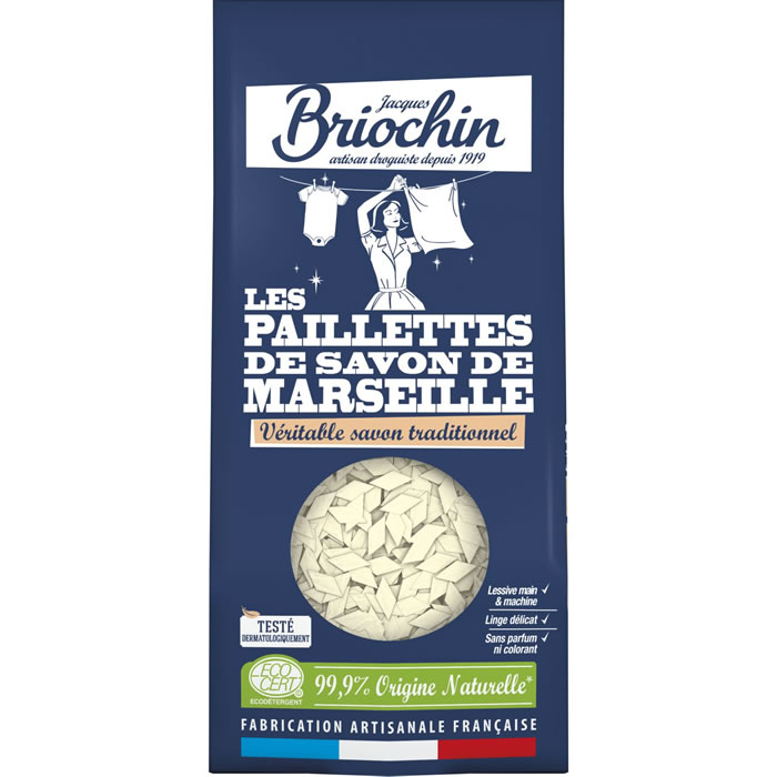 JACQUES BRIOCHIN Lessive mains et machine paillettes au savon de Marseille