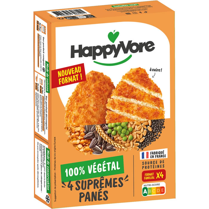 HAPPYVORE Panés végé à base de blé et de pois