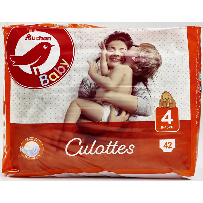 AUCHAN BABY Couches-culottes taille 4 (8-15 kg)