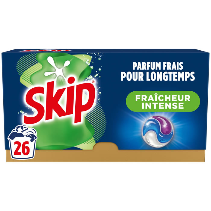 SKIP Fraîcheur Intense Lessive capsules 3 en 1