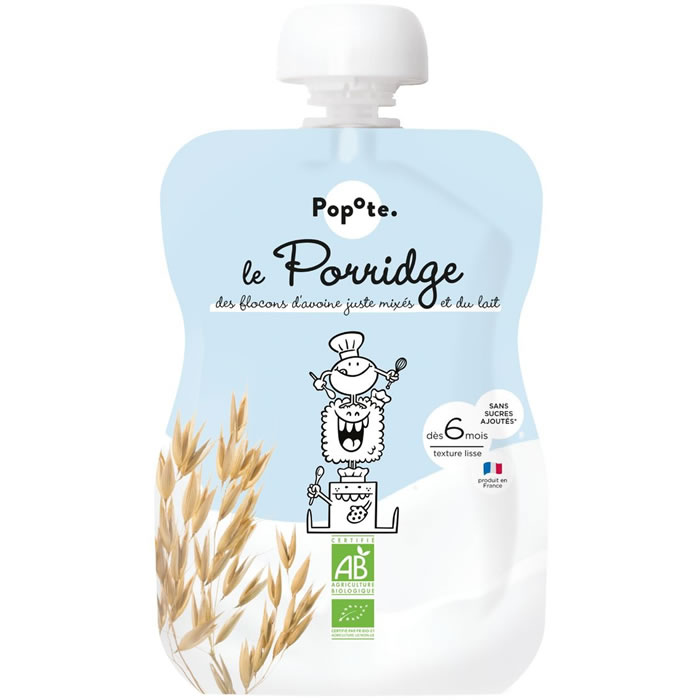 POPOTE Gourde brassé porridge dès 6 mois bio